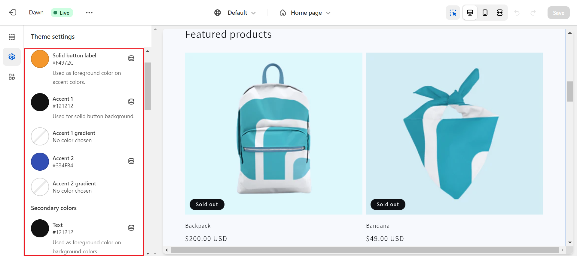 Shopify Change the Background Color of Section