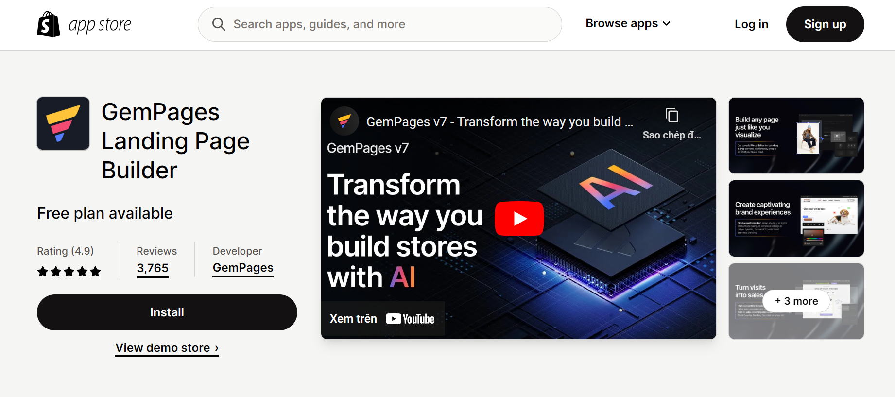 GemPages Landing Page Builder
