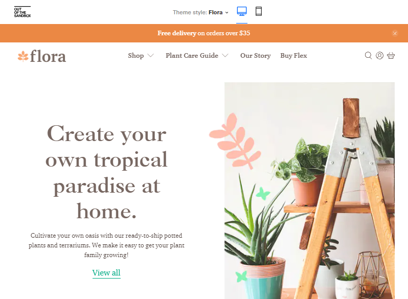 Shopify Flex Theme layout options - Flora