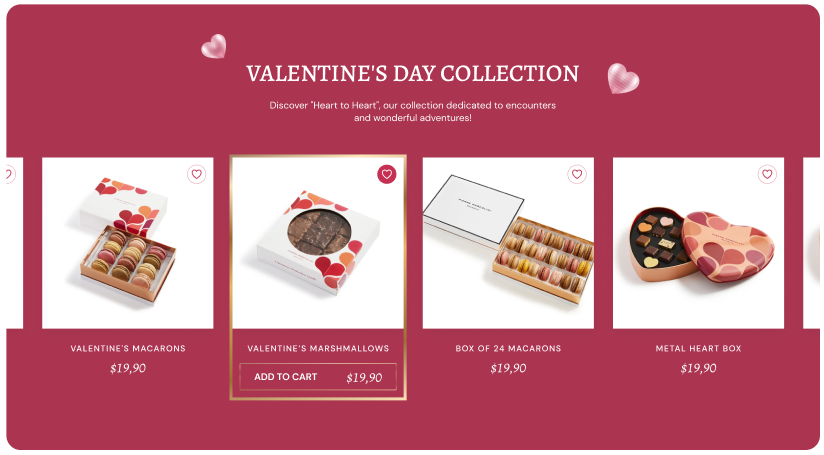 shopify landing page for valentine