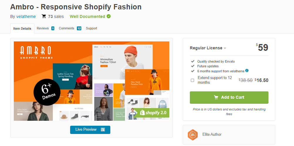 Shopify Responsive Theme - Ambro