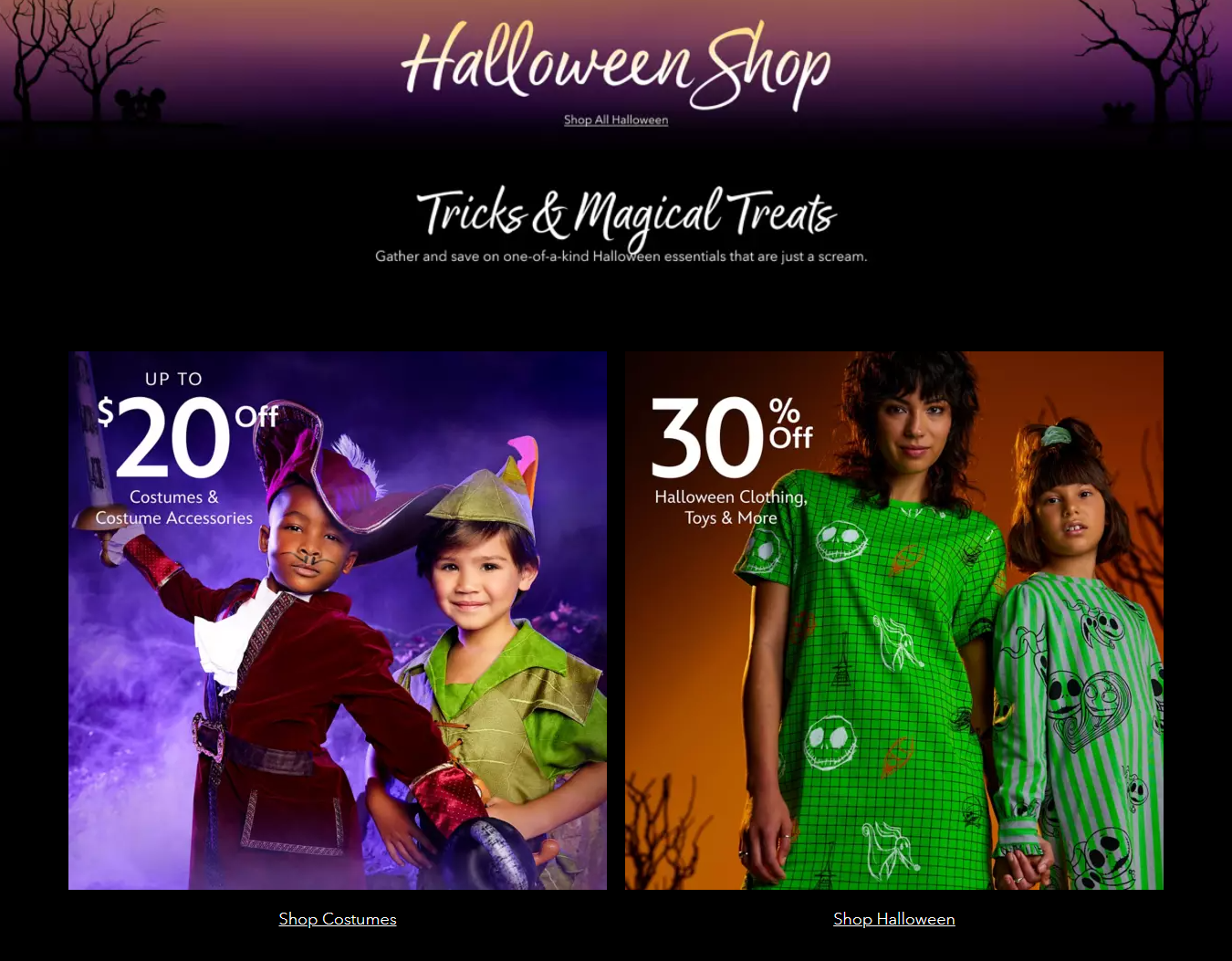 Halloween website template example