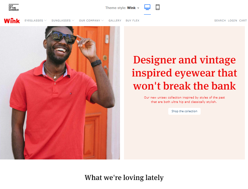 Shopify Flex Theme layout options - Wink