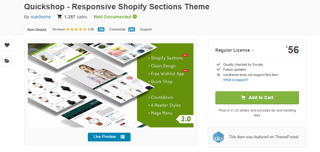 Shopify Responsive Theme - Quickshop
