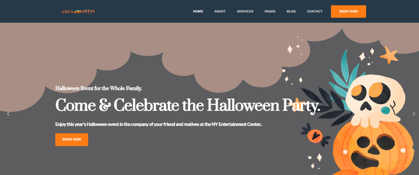 best halloween website template for inspiration
