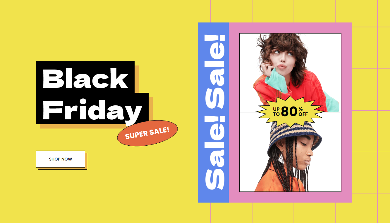Black friday landing page examples