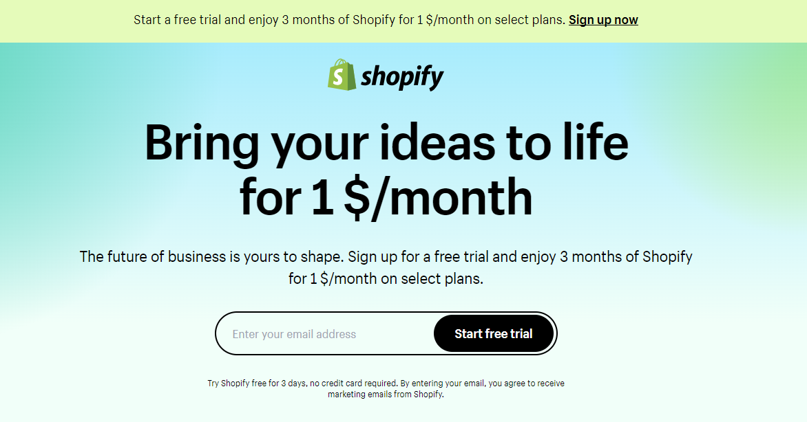 shopify image with text