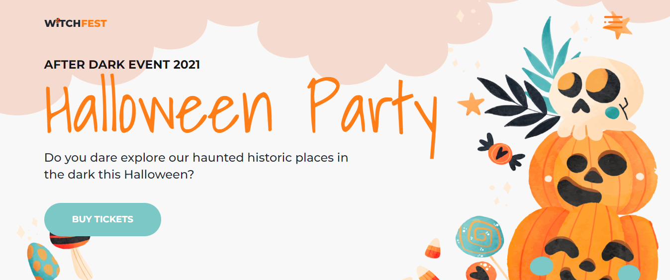 Landing Page template for halloween