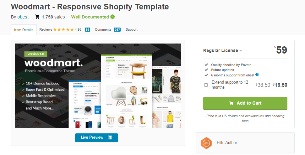 Shopify Responsive Theme - Woodmart