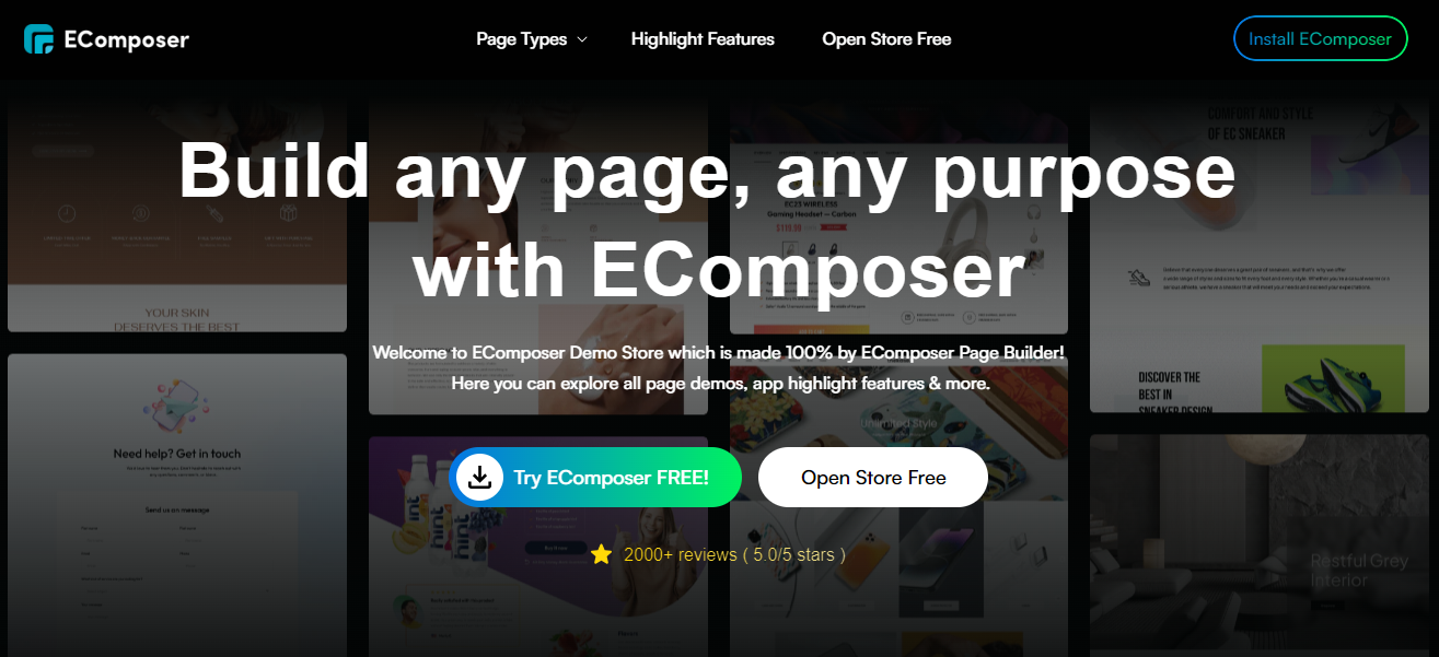 Using EComposer to customize Most Customizable Shopify Theme