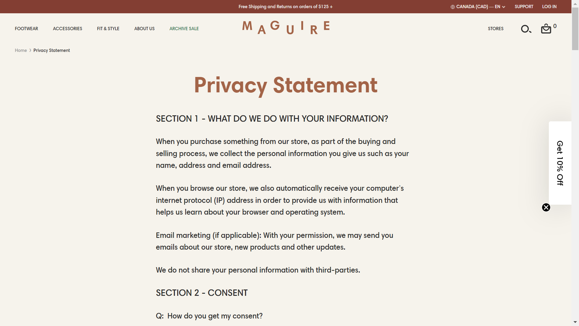 Terms and Conditions and Privacy Policy Pages