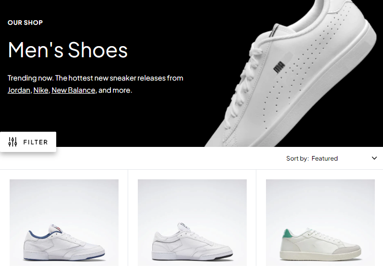 best shopify sneakers store example