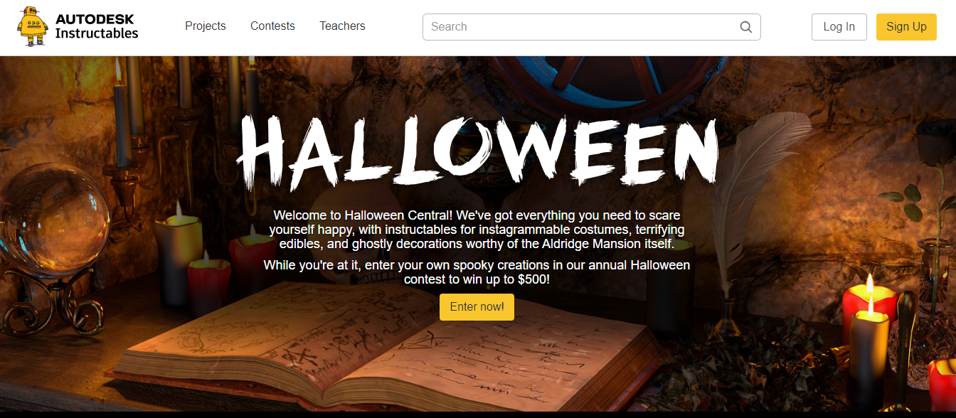 halloween landing page for website