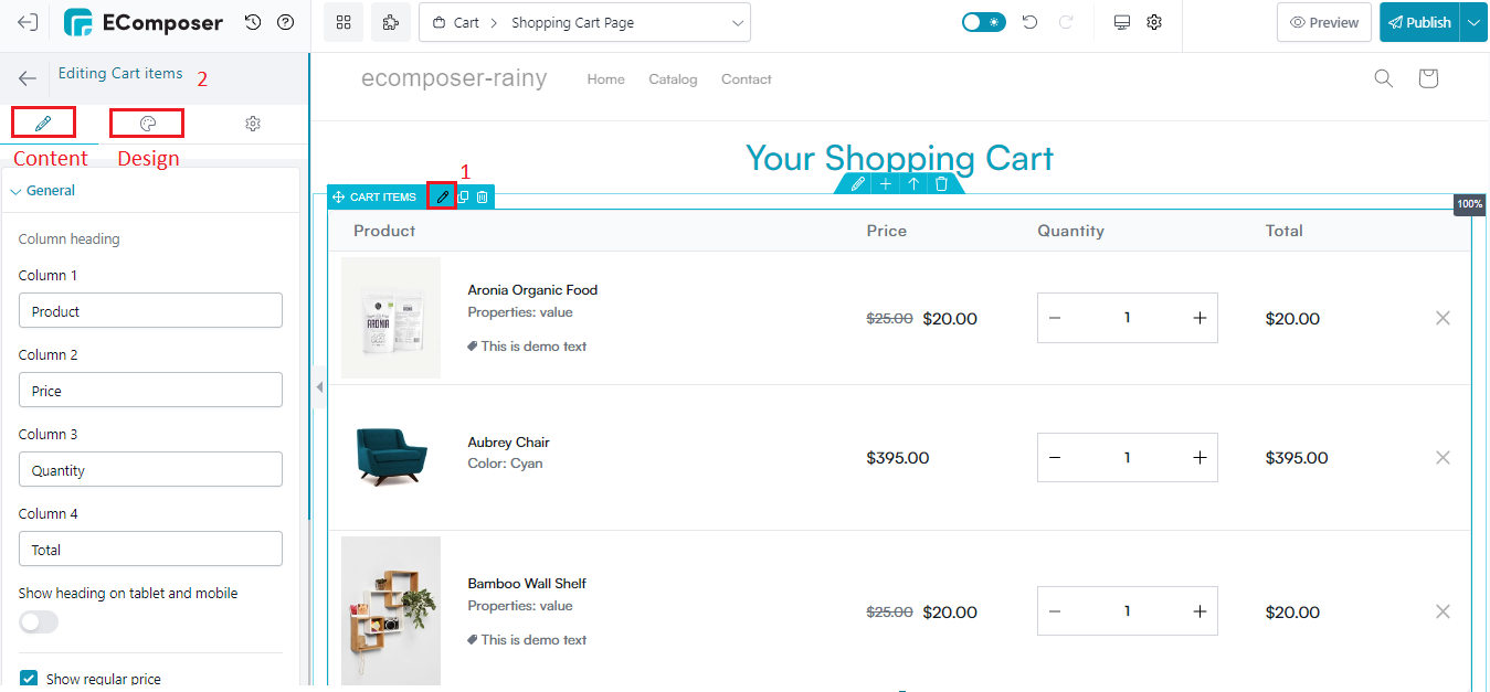 how to make a Shopify Cart Page