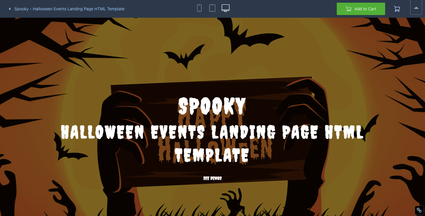 Halloween website template and examples