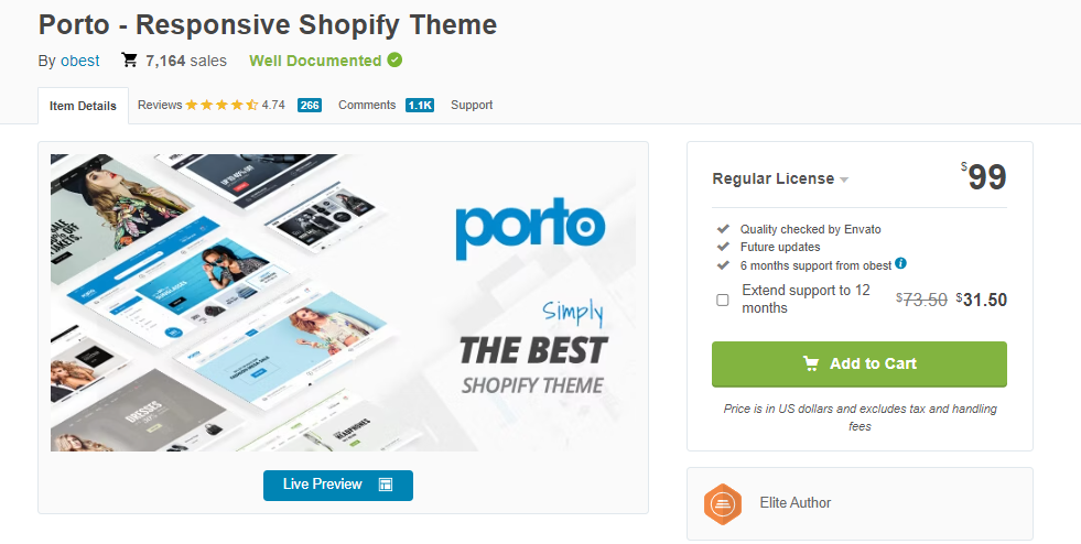 Shopify Responsive Theme - Porto