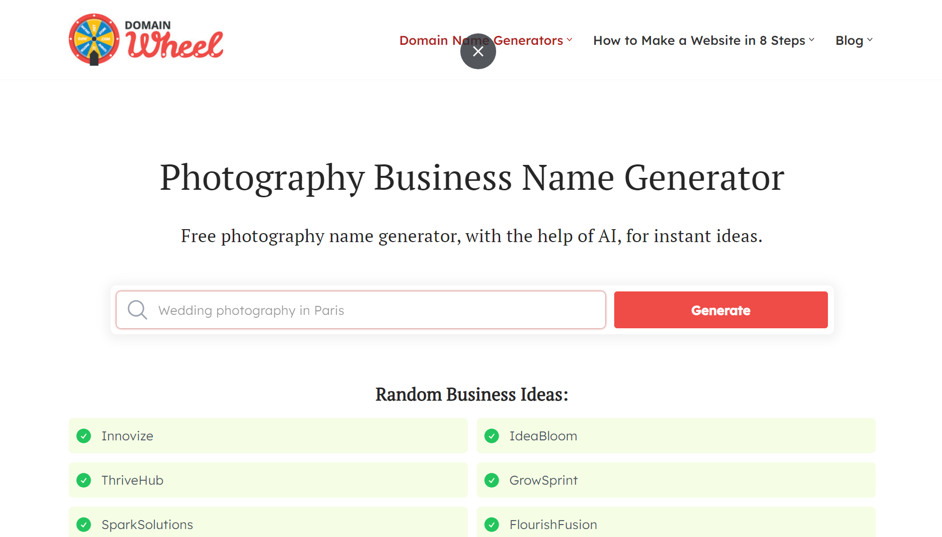 Photgraphy Business Name Ideas