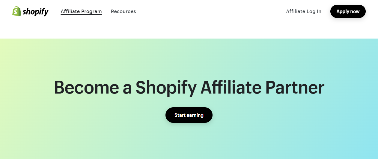 make money with Shopify affiliate program