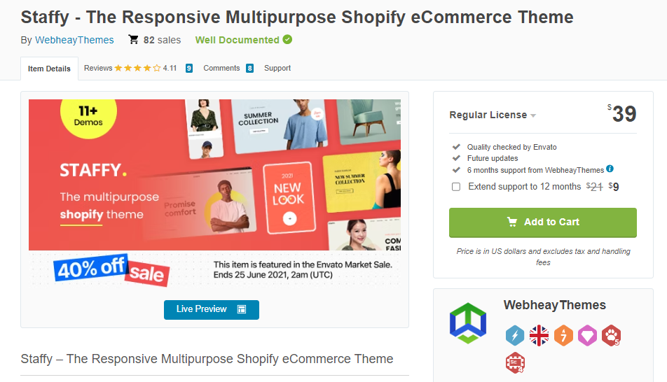 Shopify Responsive Theme - Staffy