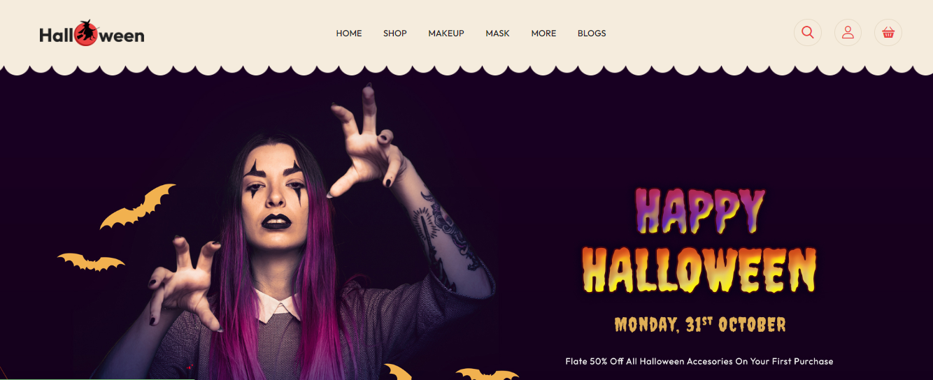 best halloween website template