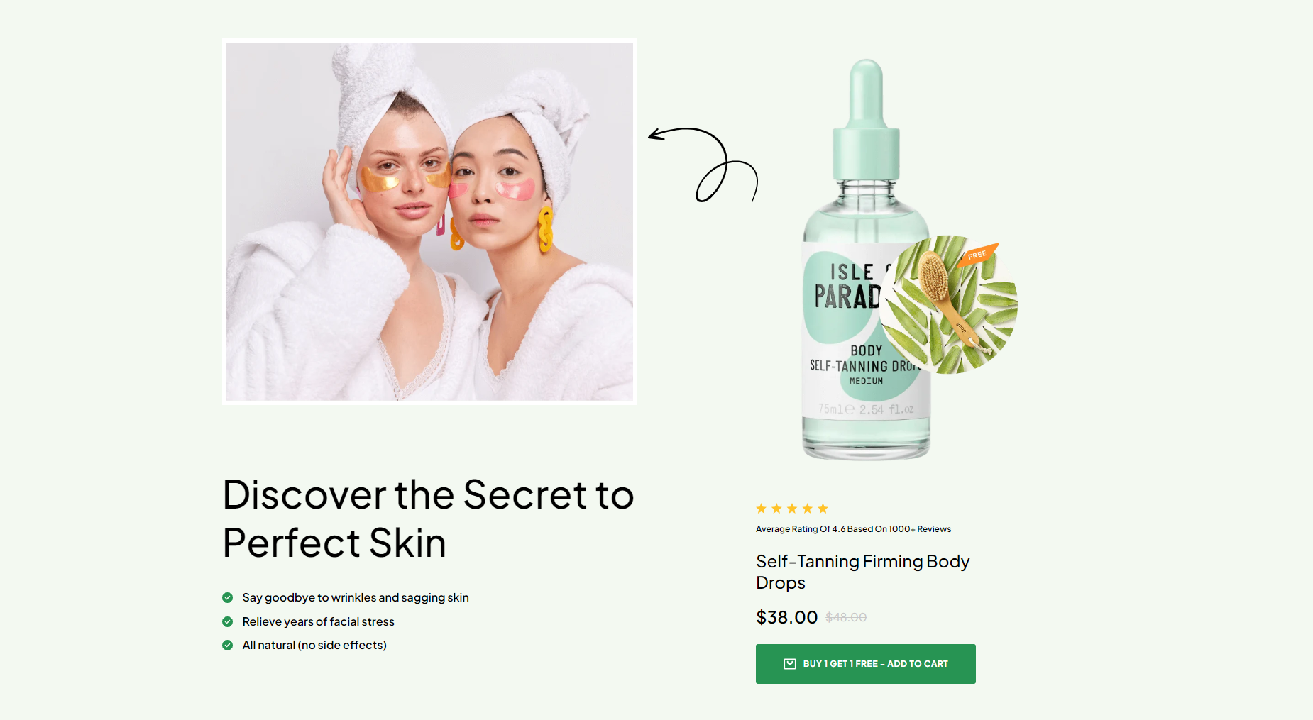 Nice Skin – Landing Page