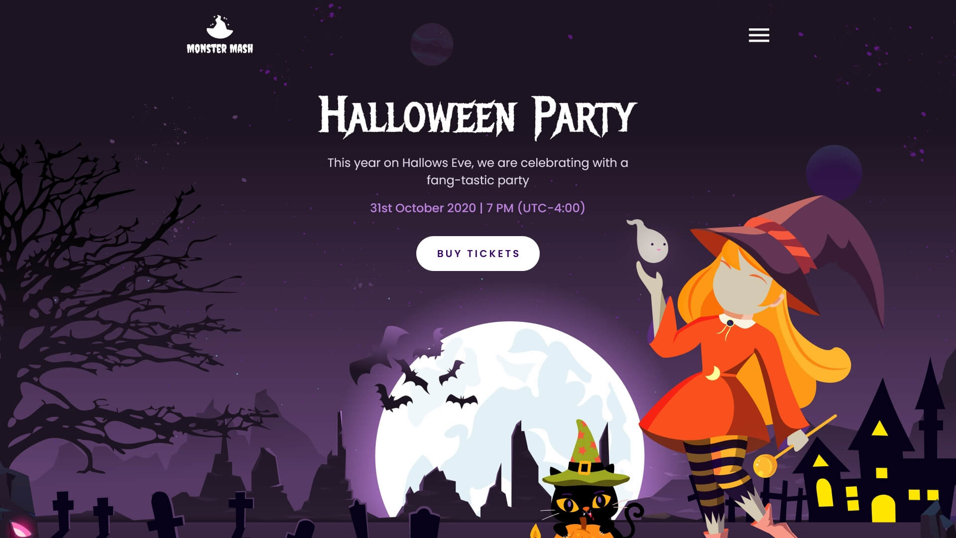 Halloween website examples