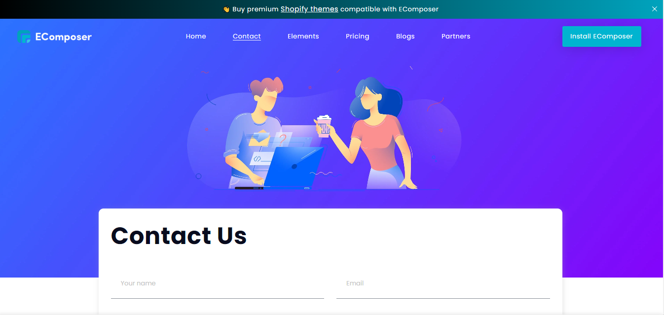 What is contact us page - EComposer
