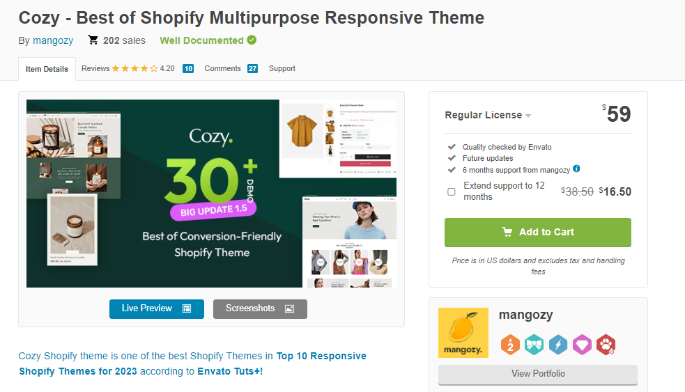 Shopify Responsive Theme - Cozy