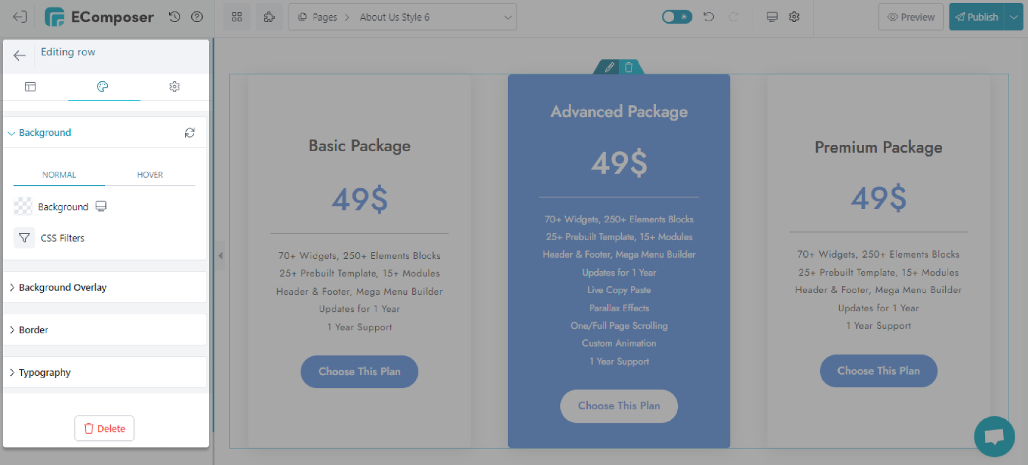 Shopify Pricing Table