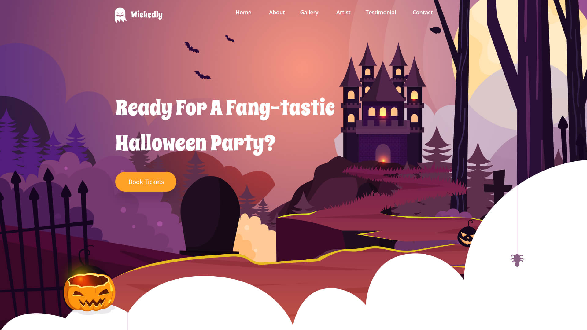 halloween website templates and examples