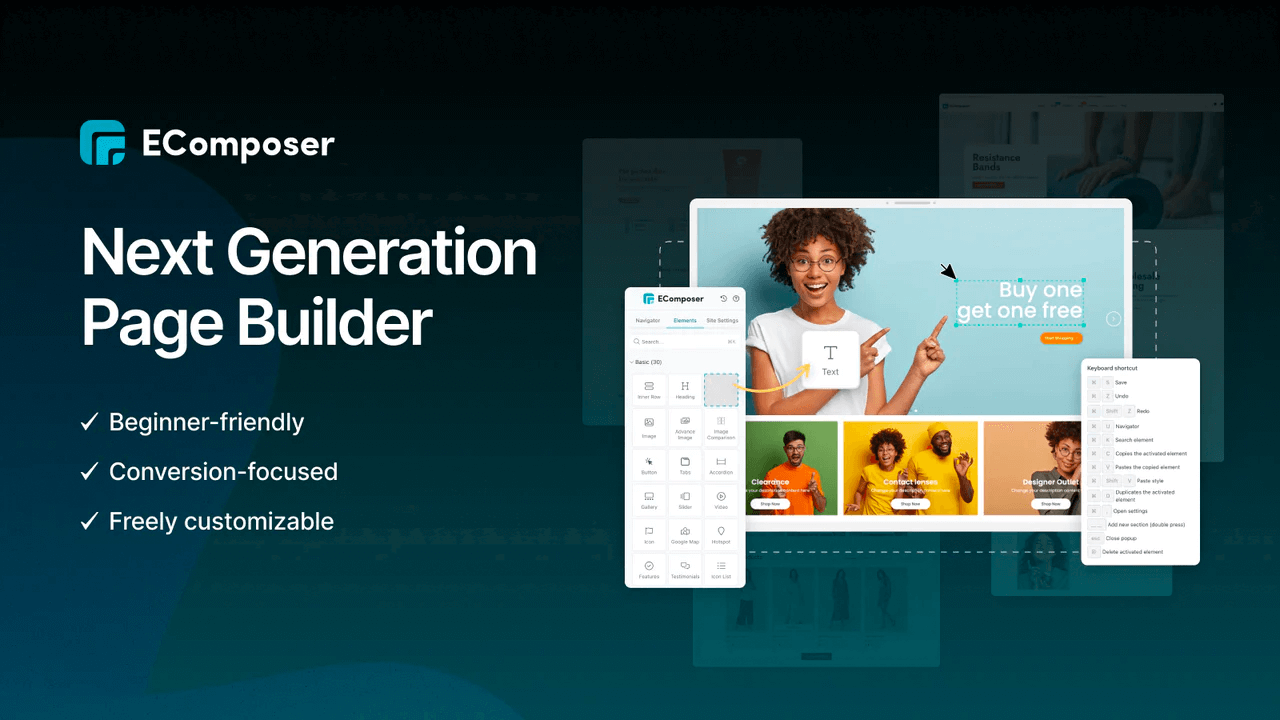 EComposer landing page builder