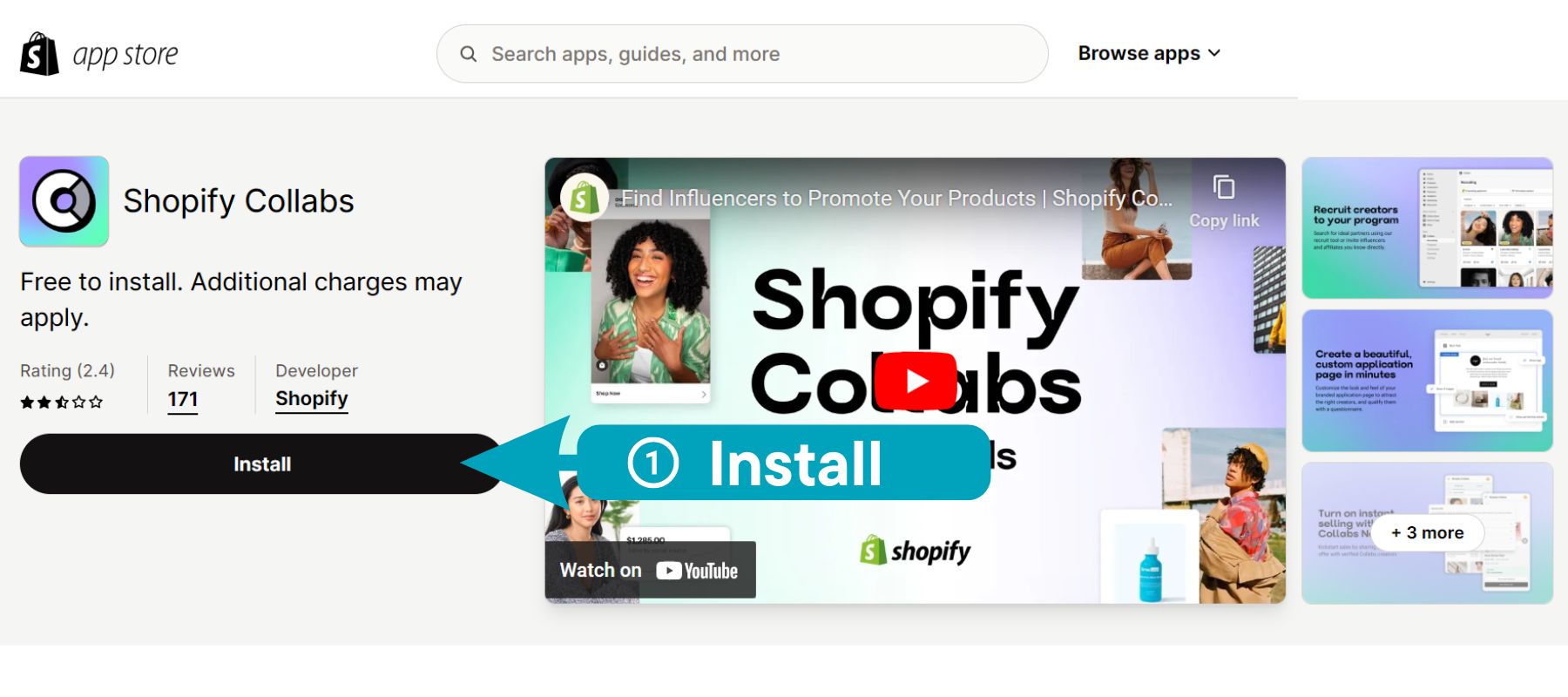 The way to install Shopify Collabs