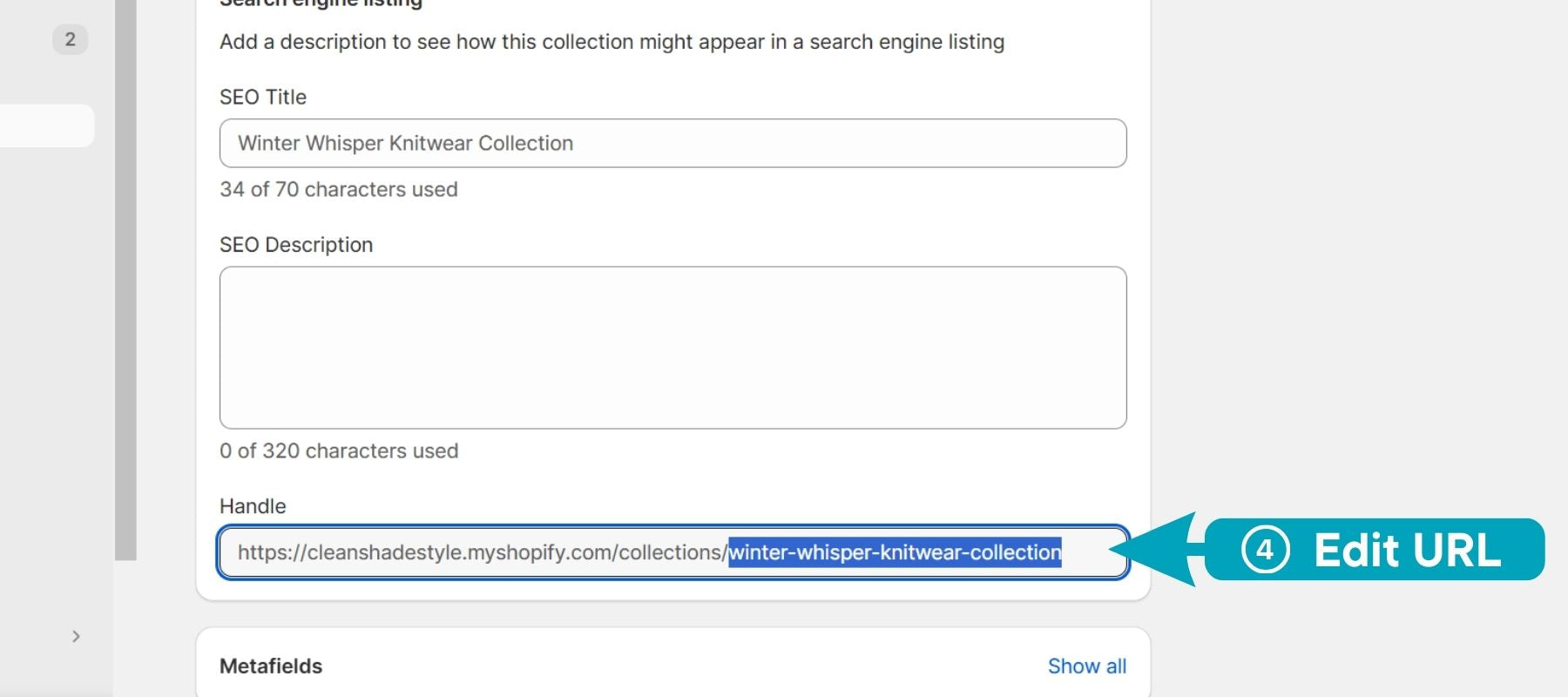 Changing Shopify Collection Pages URL Structure