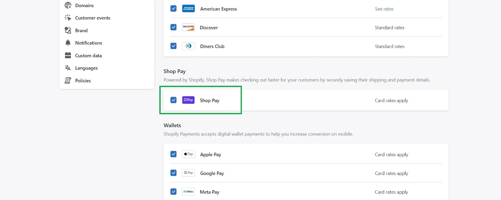 Delete Shop Pay Account on Shopify