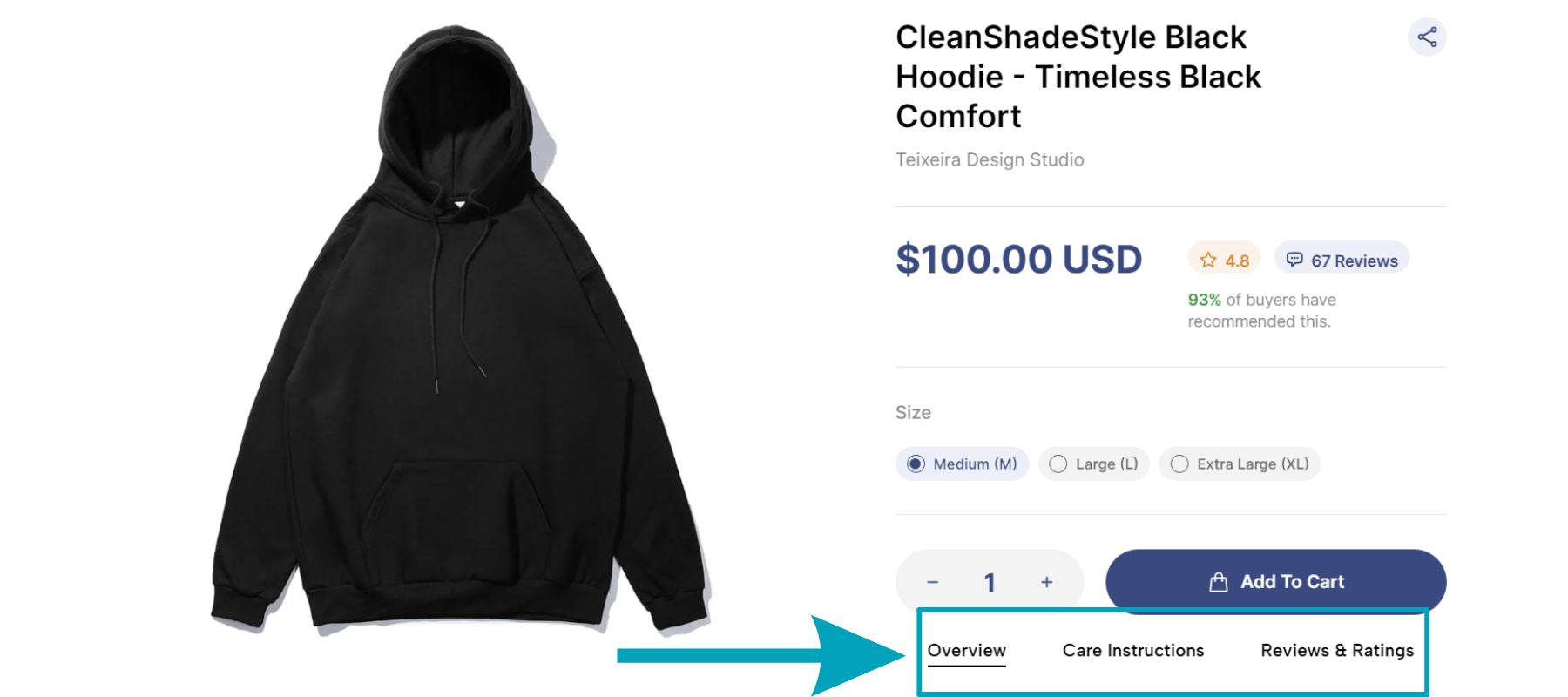 Tabs on Shopify product page