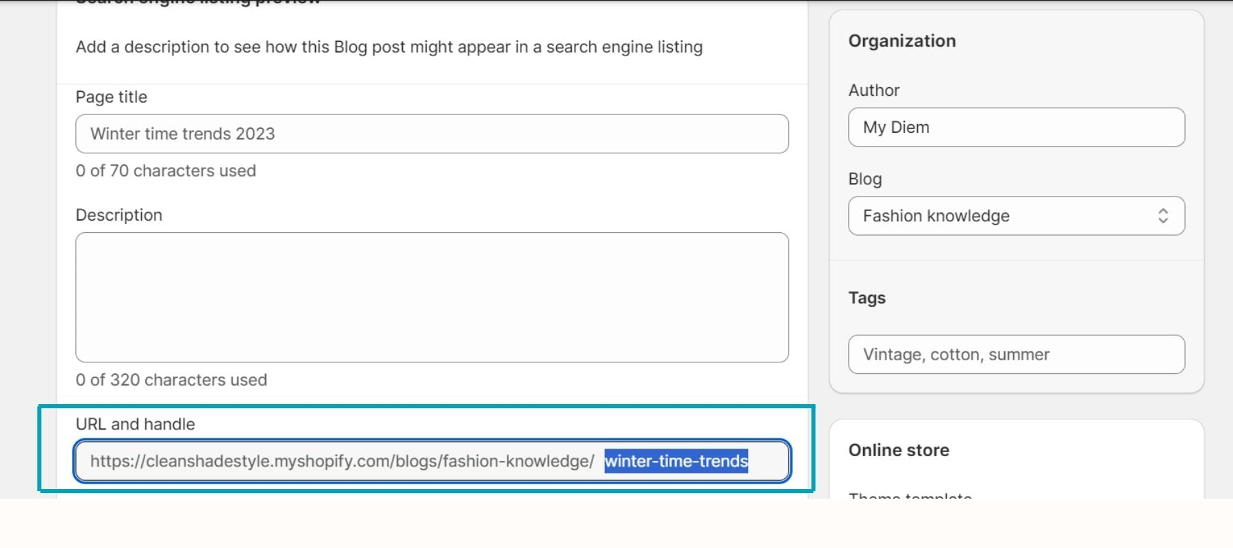 Changing the Shopify Blog Pages / Posts URL Structure