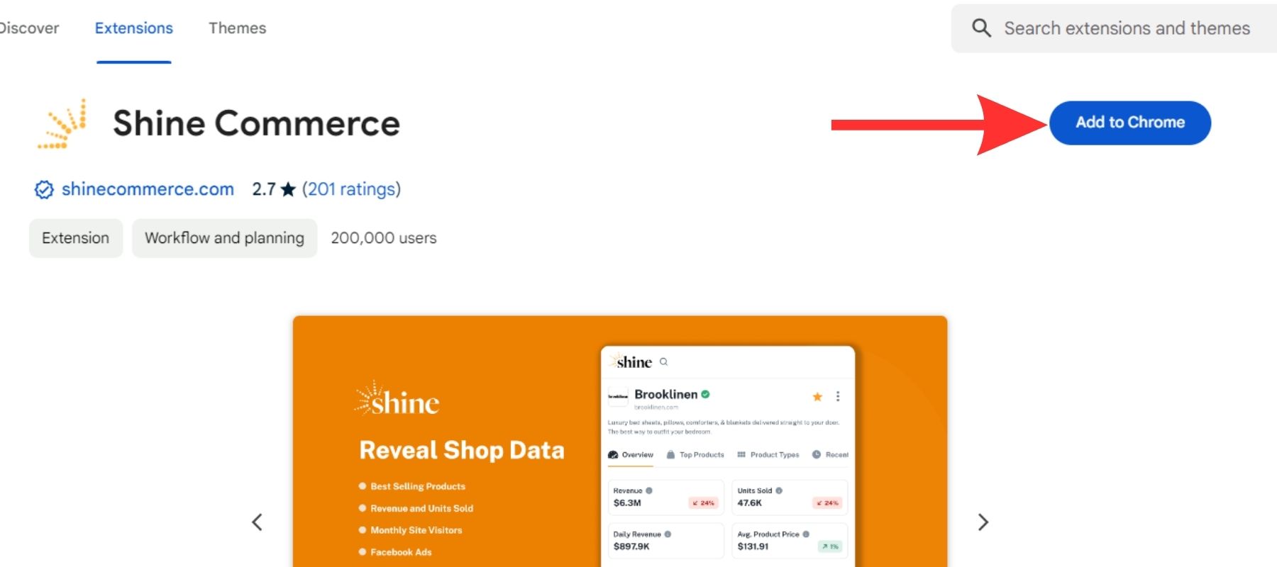 Use Shine Commerce to analysis competitors' Google Shopping Ads