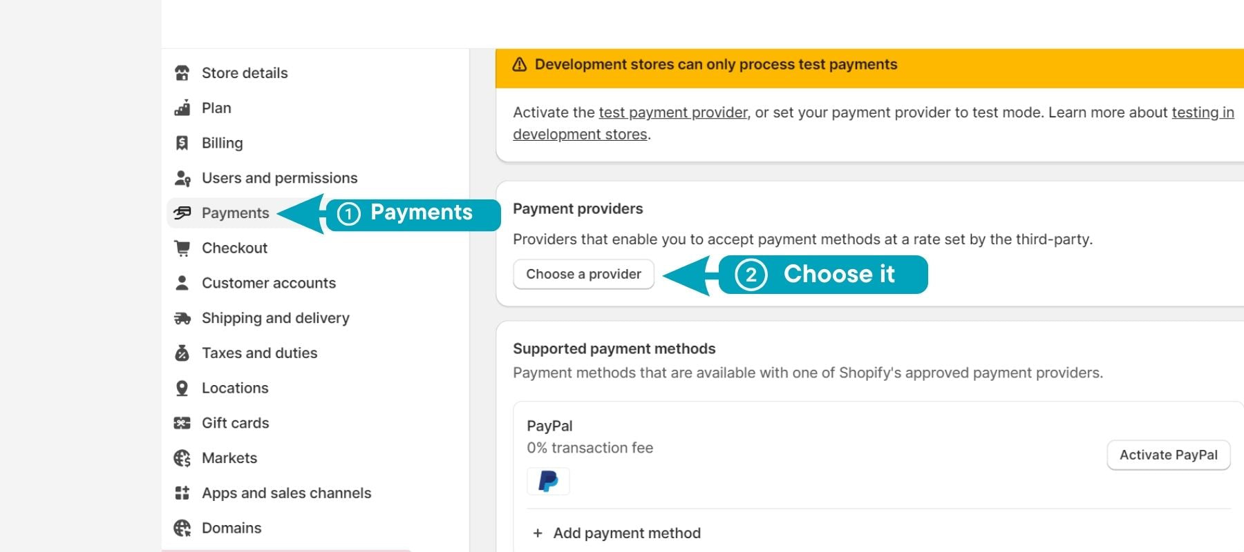Use Shopify Bogus Payment Gateway to Test Payments