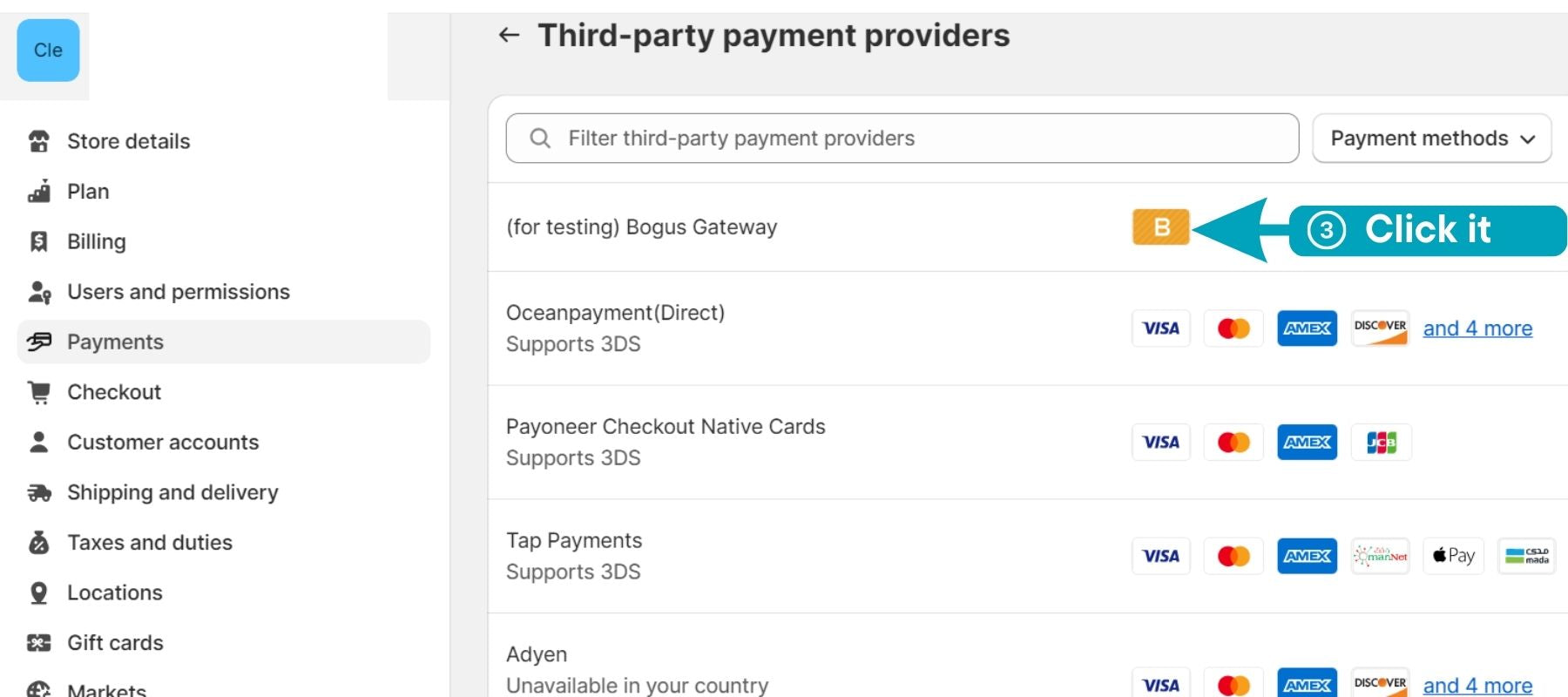 Use Shopify Bogus Payment Gateway to Test Payments