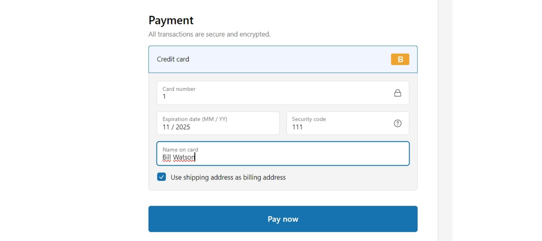 Testing with Bogus Gateway Payments