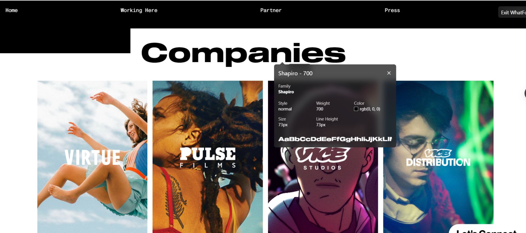 Vice Media uses Shapiro fonts on their headline