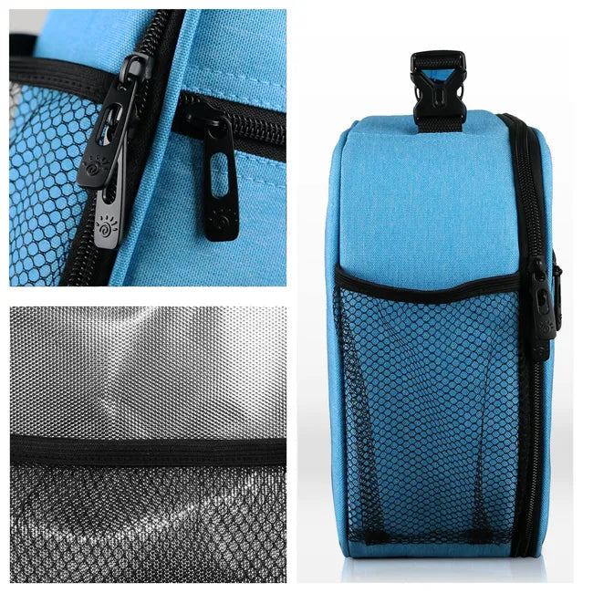 Insulated Blue Lunch Bag, High Quality, Durable Oxford Fabric