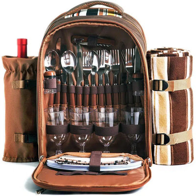 Hap Tim Squirrel Picnic Backpack for 4 Person Coffee