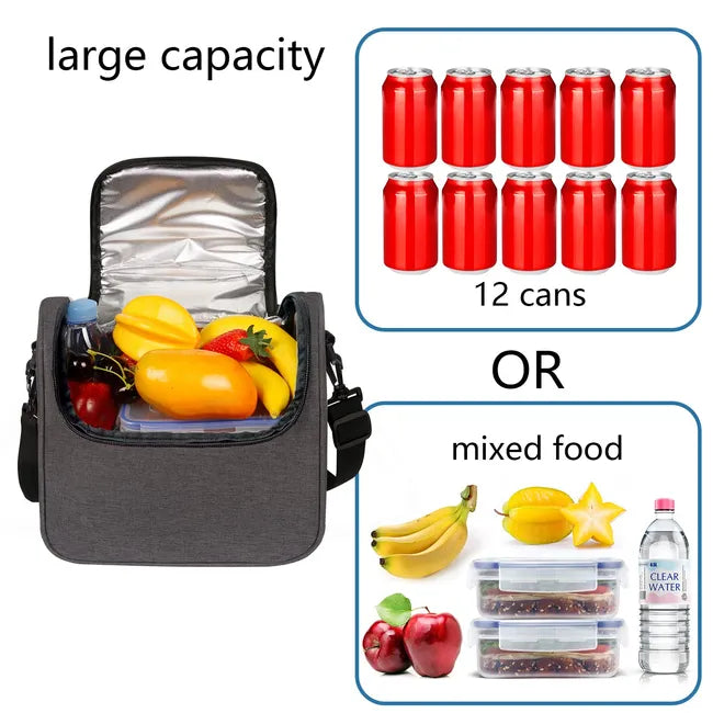 Large Capacity Lunch Box, Spacy Enough for 12 Coke Cans