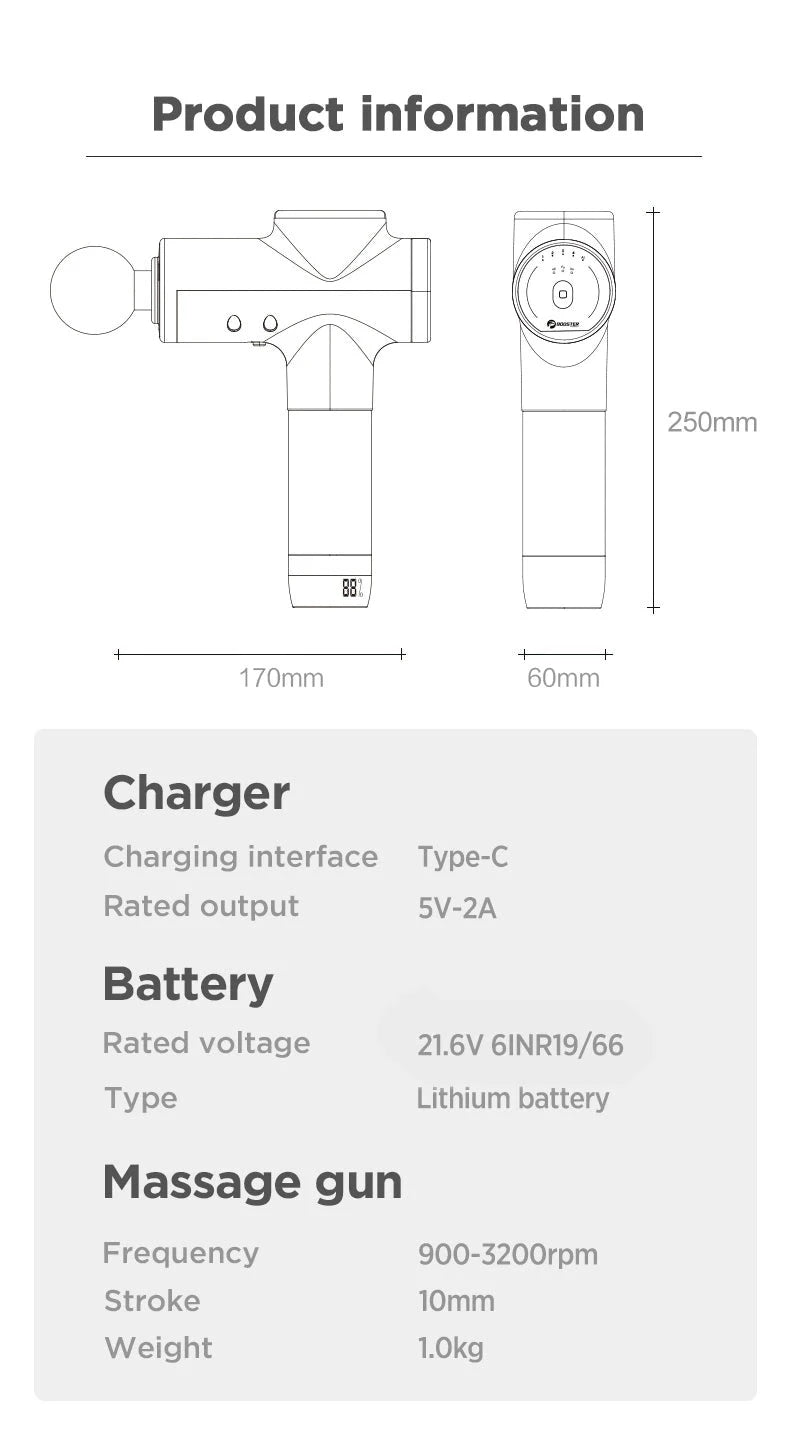 Booster M2 Muscle Deep Tissue Fascia Massage Gun