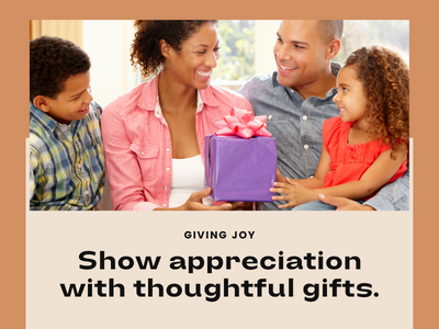 Show appreciation with thought gifts