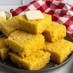 Cornbread with corn made in a Slow Cooker with butter