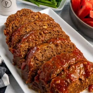 Meat Loaf in a serving platter