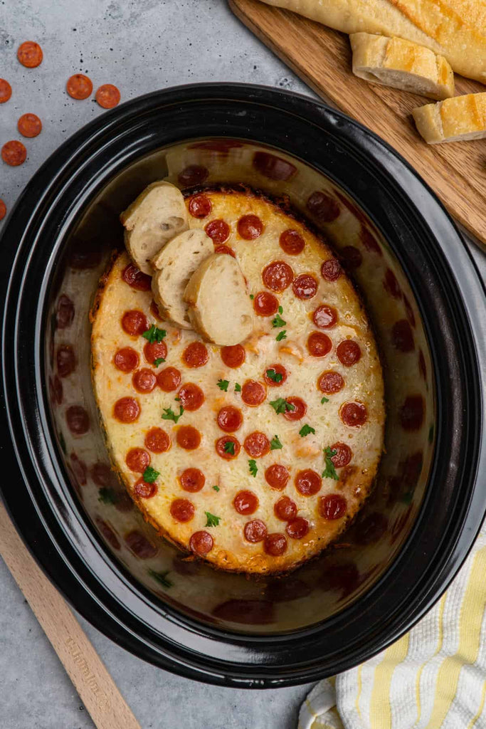 Slow Cooker Pizza Dip in a Crock Pot