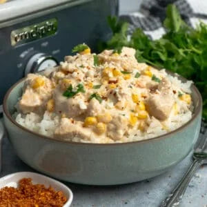 Street Corn Chicken in a Bowl